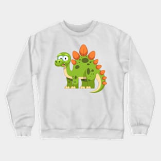 Stegosaurus Dinosaur Cartoon Crewneck Sweatshirt